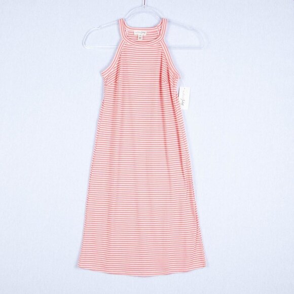 NWT Maison Jules Coral/Wht Halter Shift Dress XXS - Picture 2 of 9